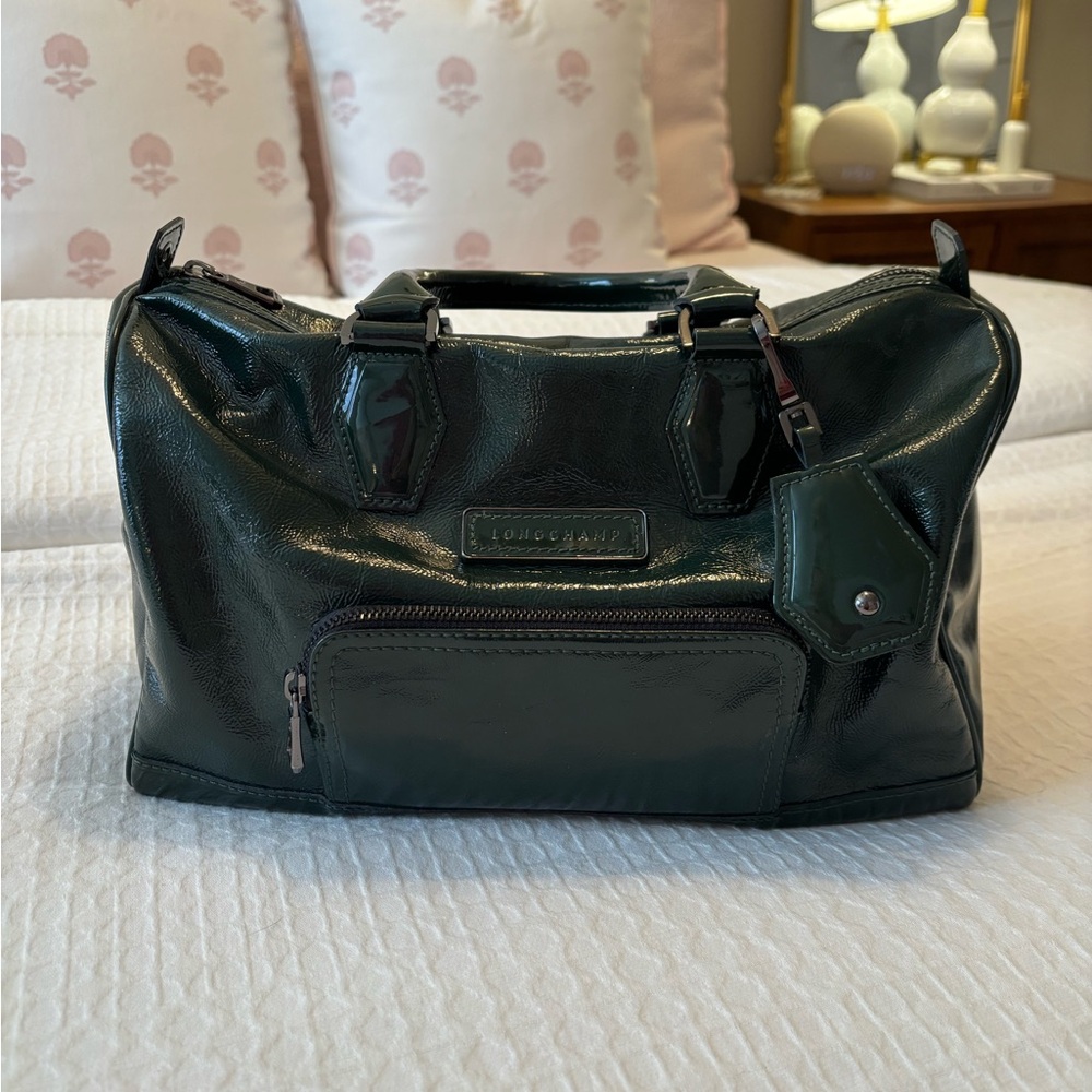 Longchamp Legend Top Handle Emerald Green